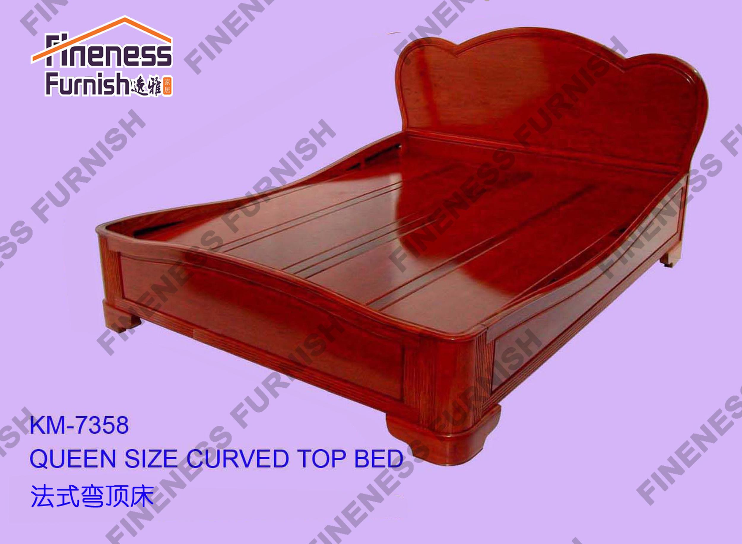 QUEEN SIZE CURVED TOP BED