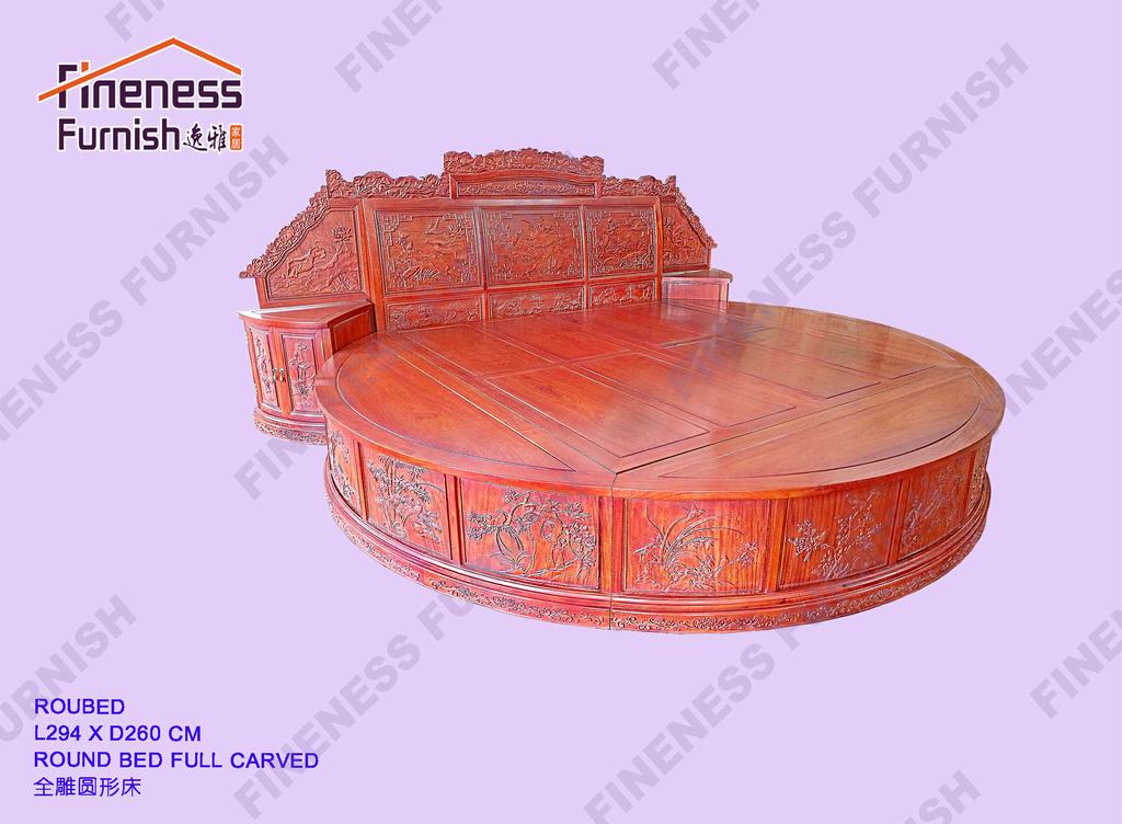 ROUND BED FULL CARVED