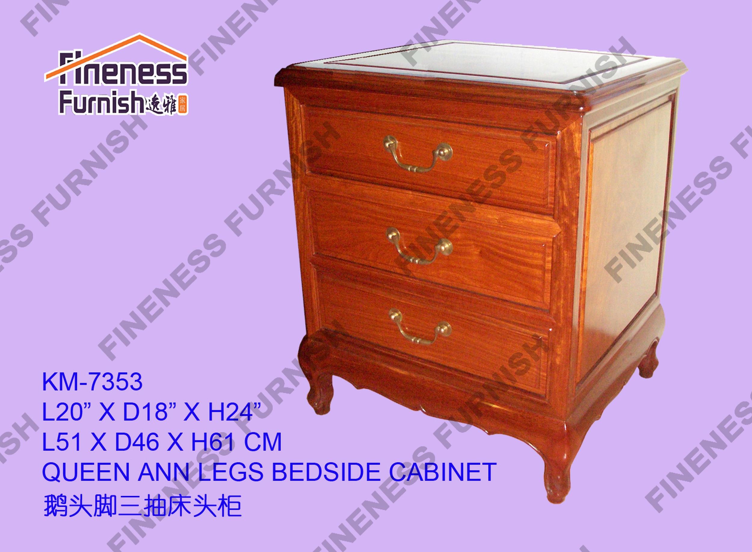 QUEEN ANN LEGS BEDSIDE CABINET