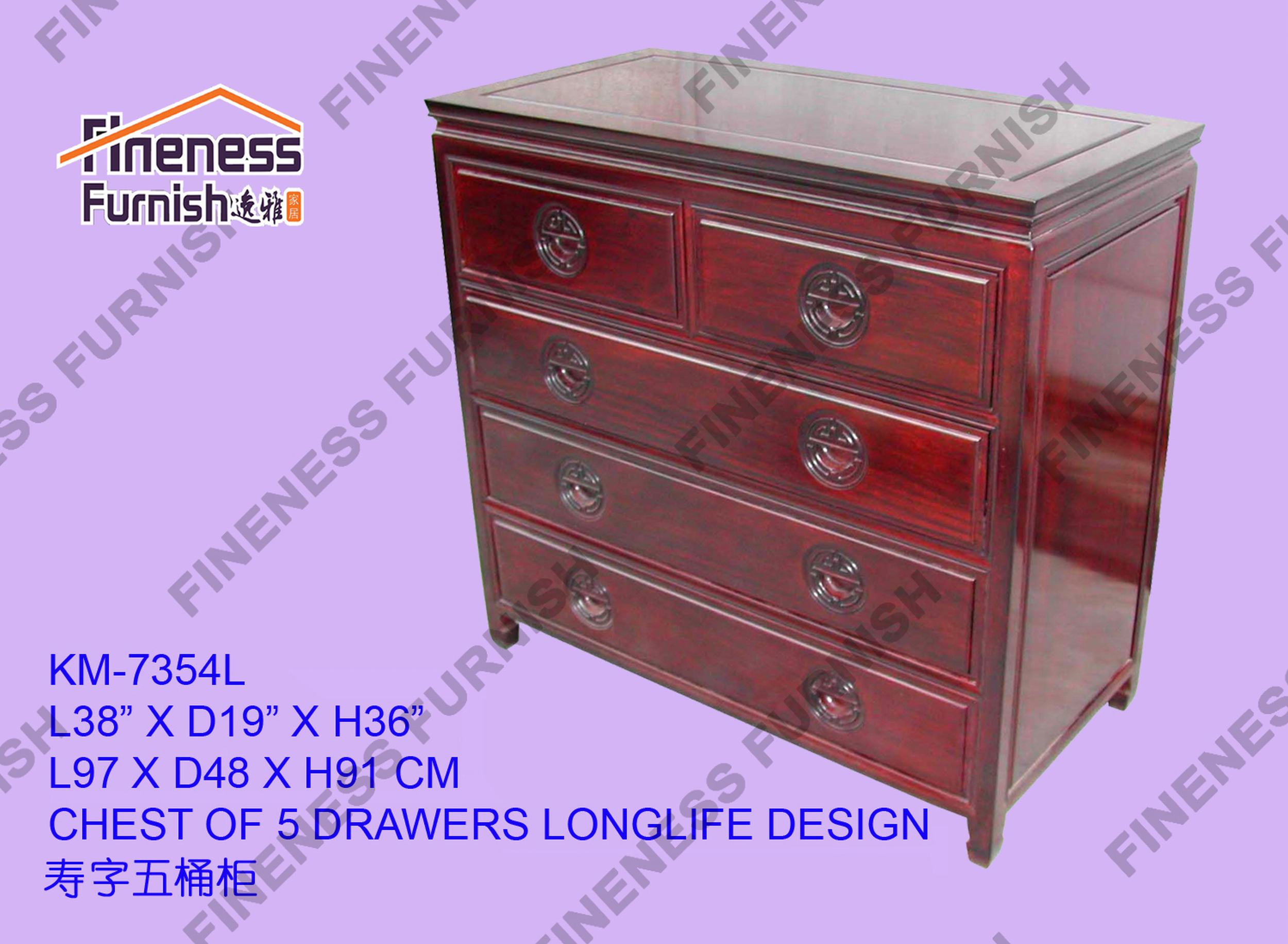 CHEST OF 5 DRAWERS LONGLIFE DESIGN