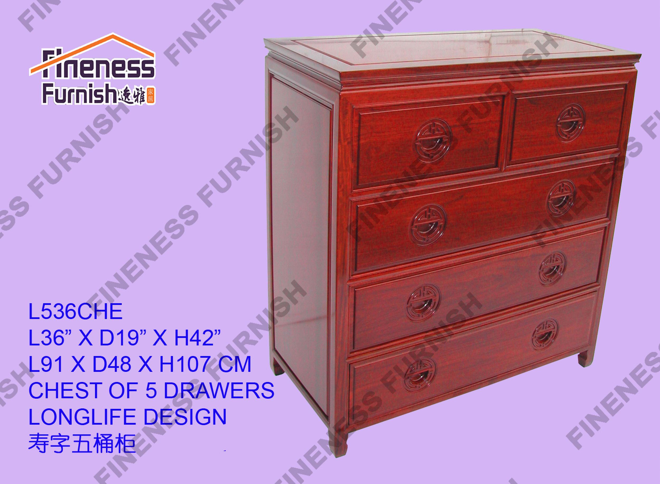 CHEST OF 5 DRAWERS LONGLIFE DESIGN