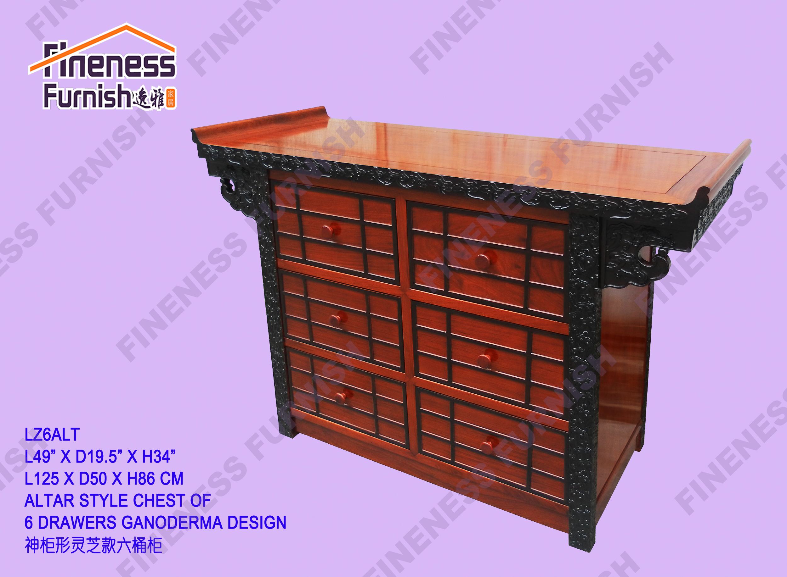 ALTAR STYLE CHEST OF 6 DRAWERS GANODERMA DESIGN