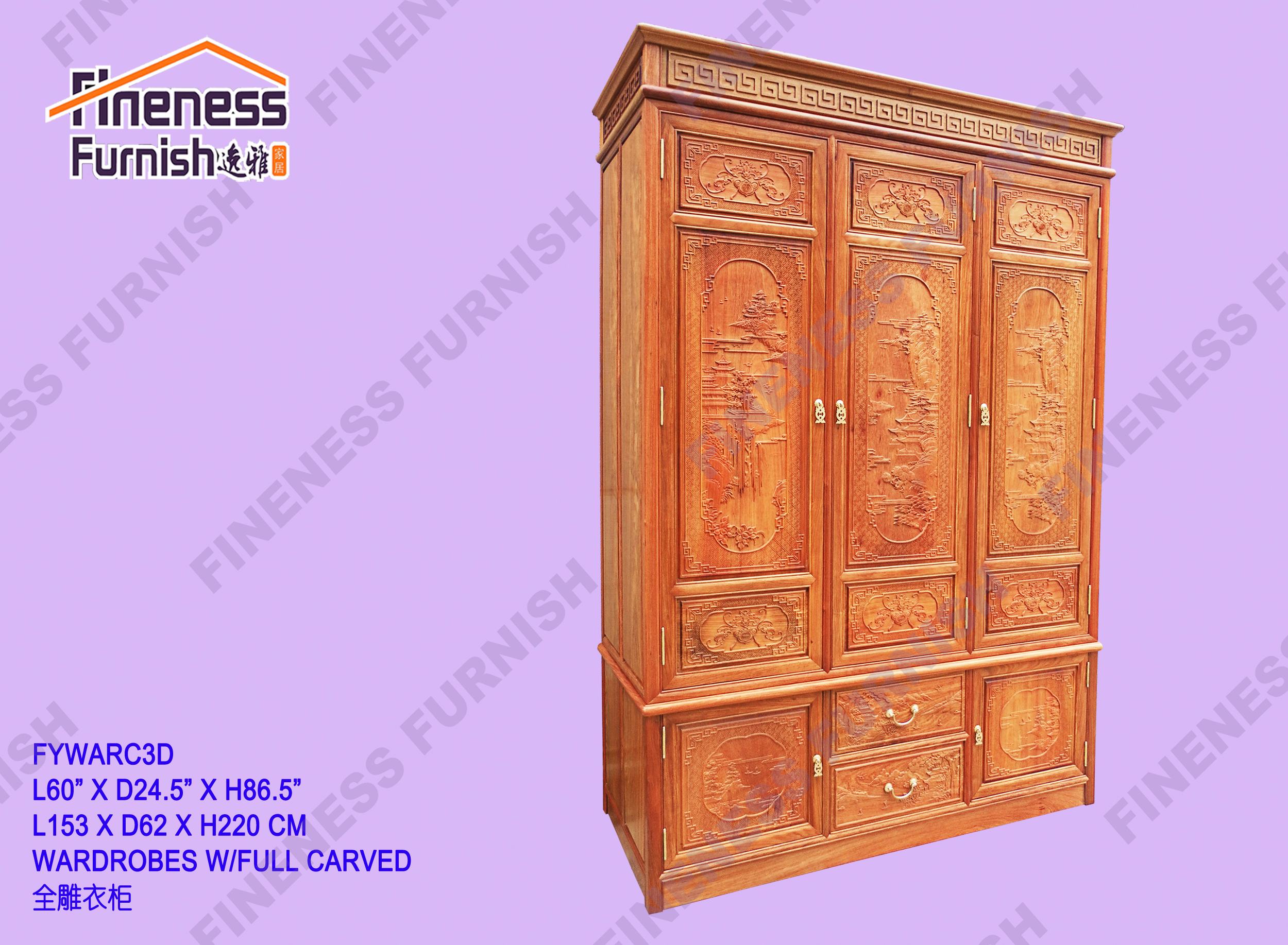 WARDROBES W/FULL CARVED