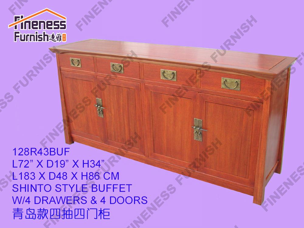 SHINTO STYLE BUFFET W/4 DRAWERS & 4 DOORS