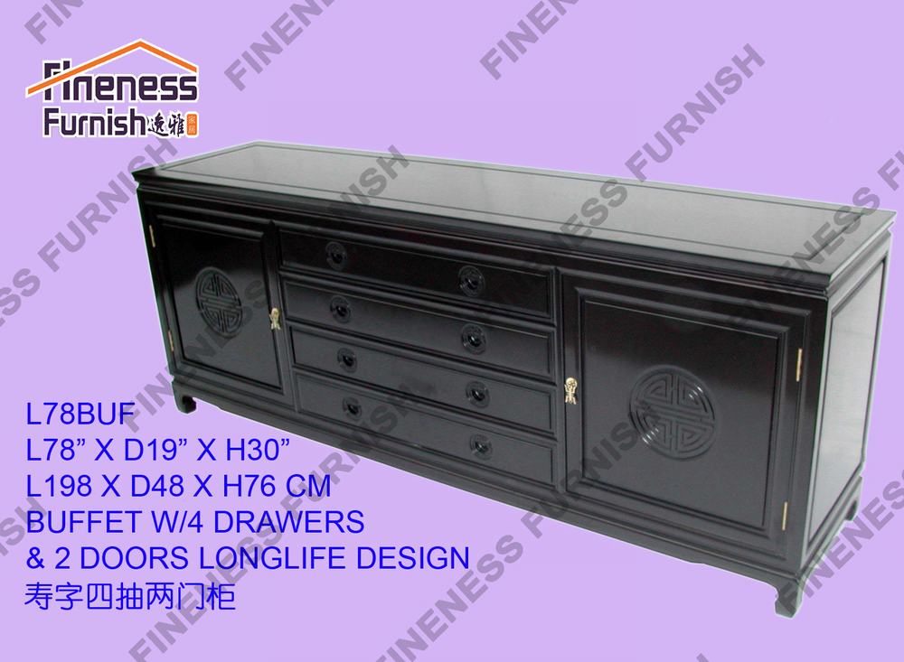 BUFFET W/4 DRAWERS & 2 DOORS LONGLIFE DESIGN