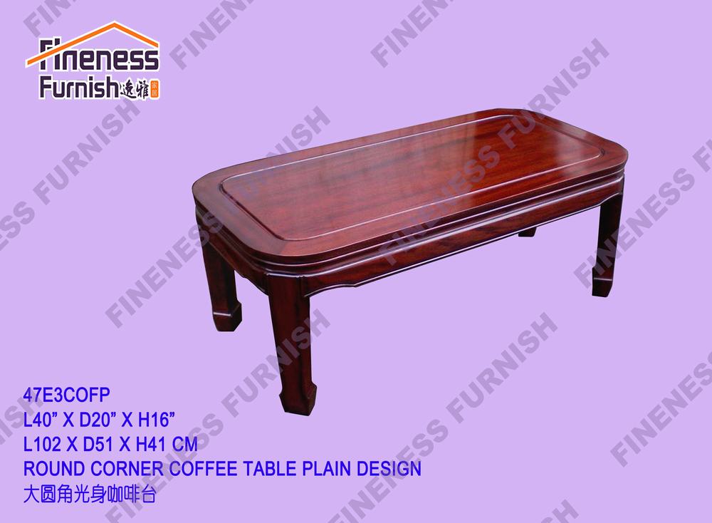 ROUND CORNER COFFEE TABLE PLAIN DESIGN
