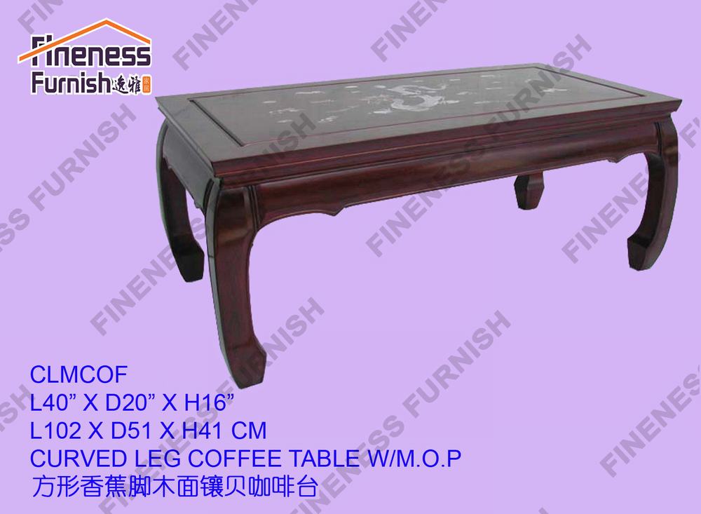 CURVED LEG COFFEE TABLE W/M.O.P.