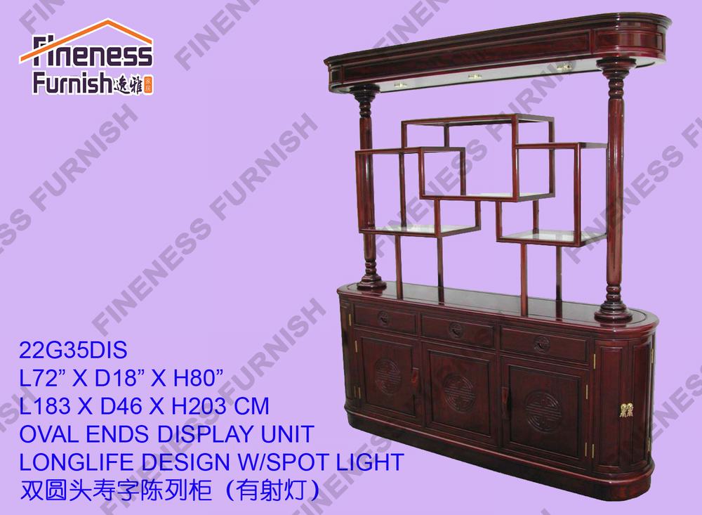 OVAL ENDS DISPLAY UNIT LONGLIFE DESIGN W/SPOT LIGHT