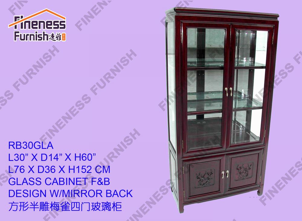 GLASS CABINET F&B DESIGN W/MIRROR BACK