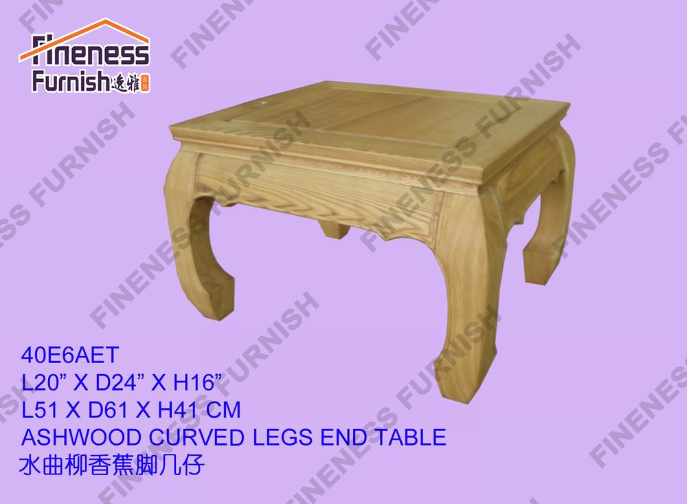 ASHWOOD CURVED LEGS END TABLE