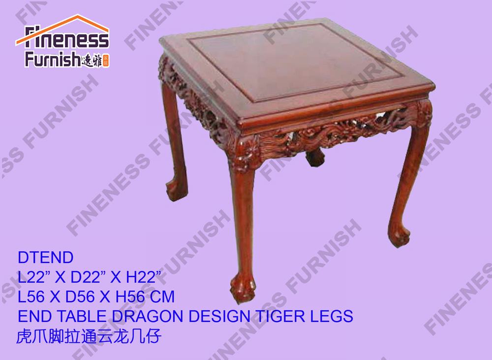 END TABLE DRAGON DESIGN TIGER LEGS