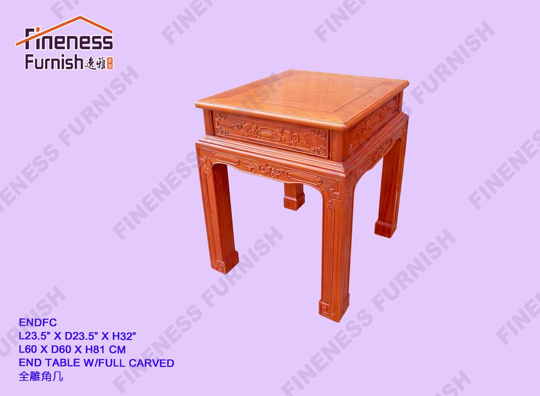 END TABLE W/FULL CARVED