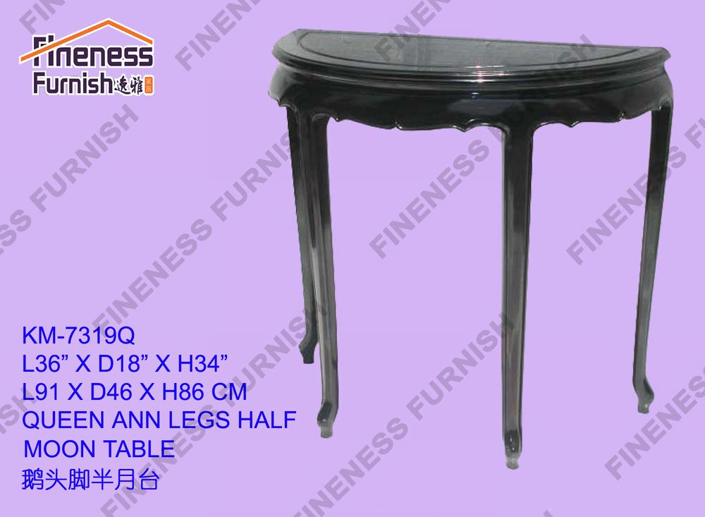 QUEEN ANN LEGS HALF MOON TABLE