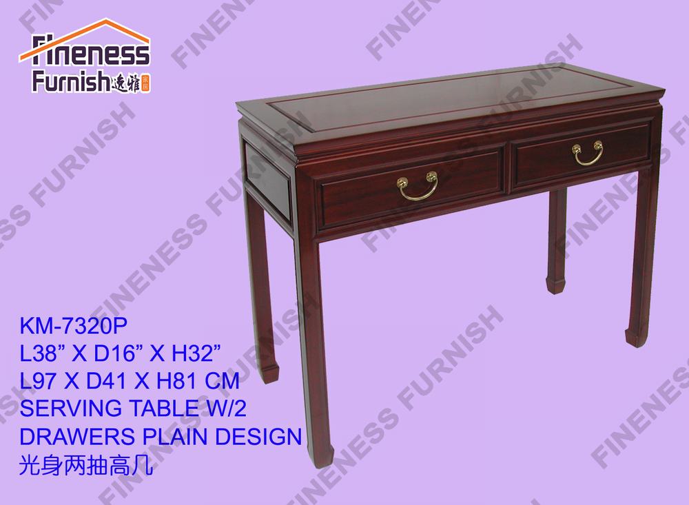 SERVING TABLE W/2 DRAWERS PLAIN DESIGN