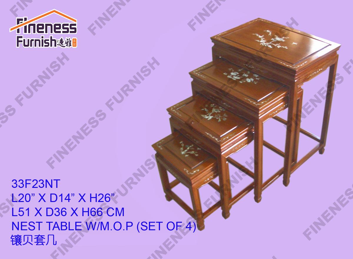 NEST TABLE W/M.O.P. (SET OF 4)