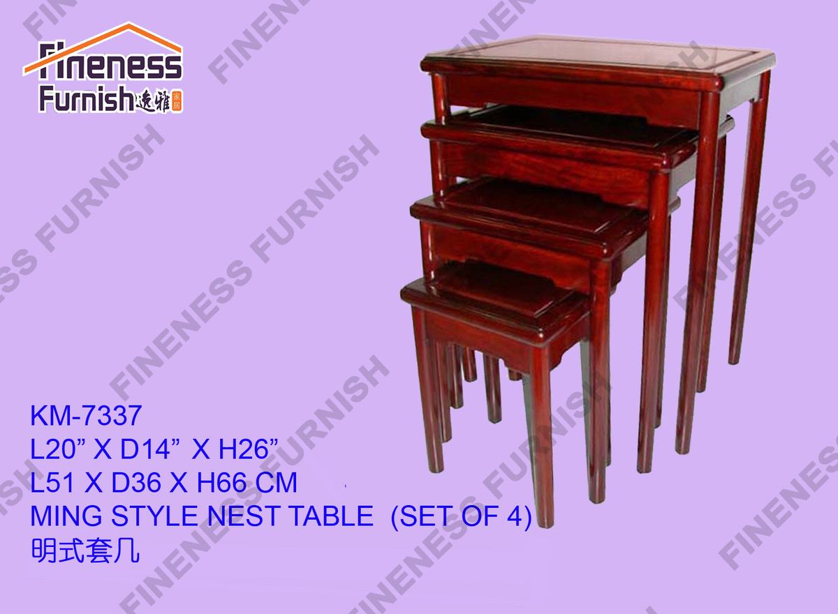 MING STYLE NEST TABLE (SET OF 4)