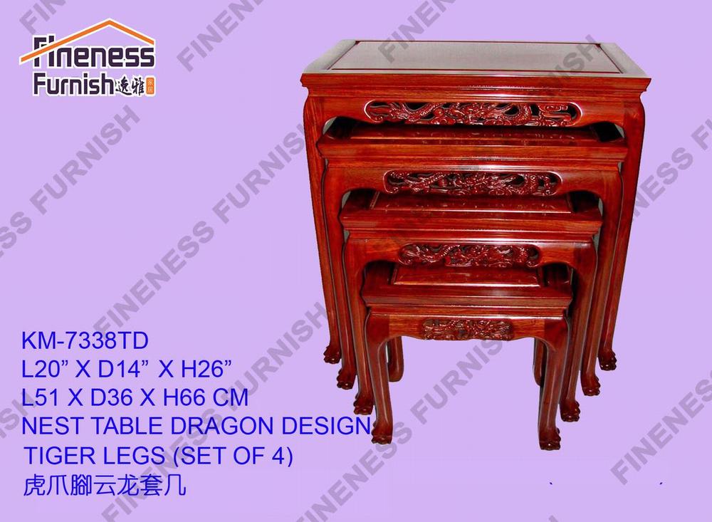 NEST TABLE DRAGON DESIGN TIGER LEGS (SET OF 4)