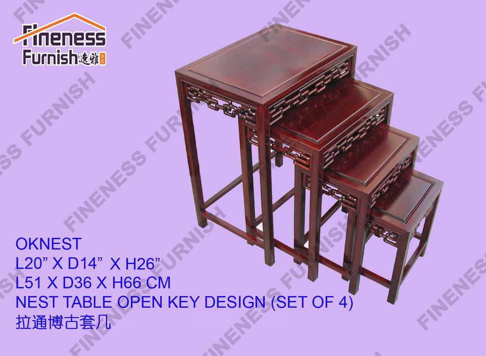 NEST TABLE OPEN KEY DESIGN (SET OF 4)
