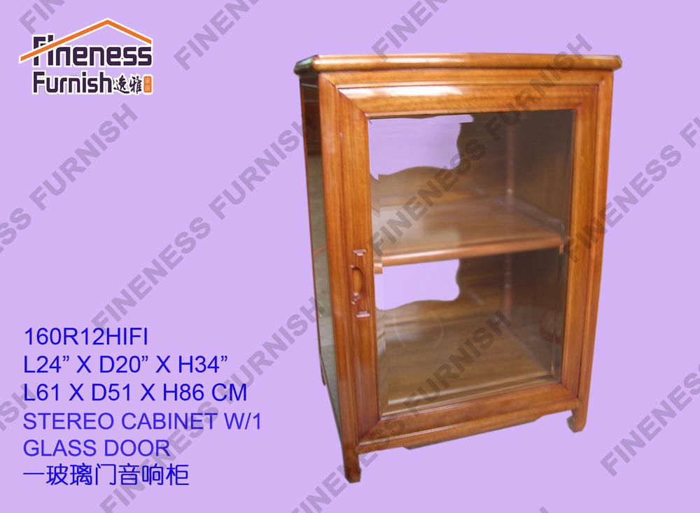 STEREO CABINET W/1 GLASS DOOR