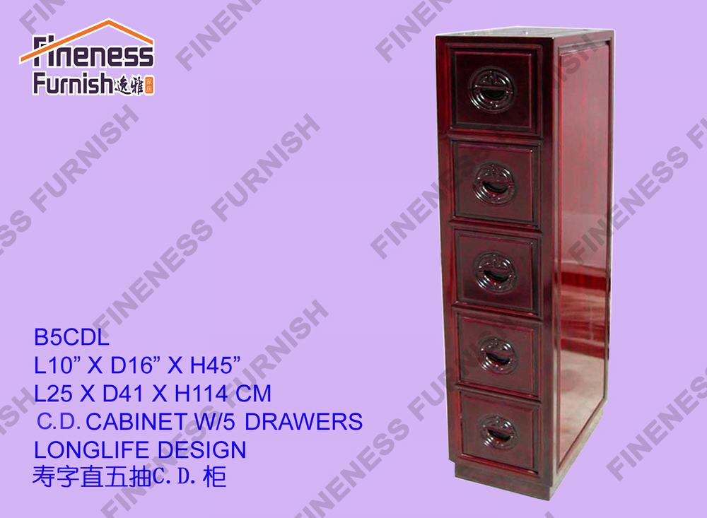 C.D. CABINET W/5 DRAWERS LONGLIFE DESIGN