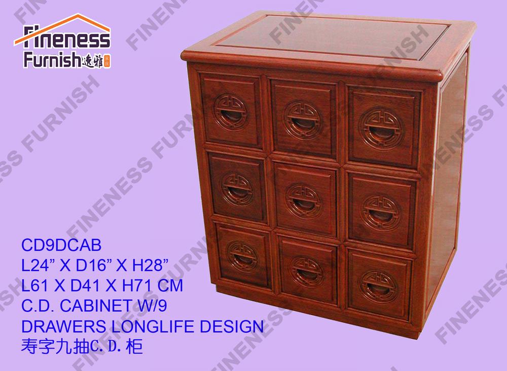 C.D CABINET W/9 DRAWERS LONGLIFE DESIGN