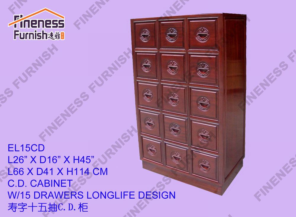 C.D. CABINET W/15 DRAWERS LONGLIFE DESIGN