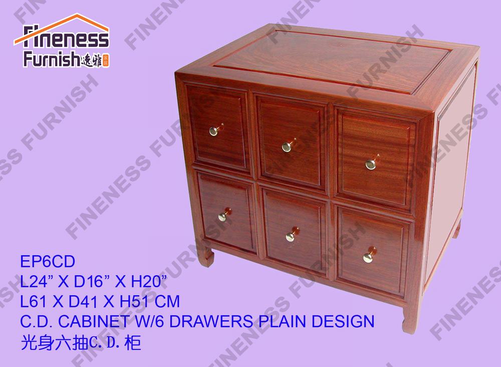 C.D. CABINET W/6 DRAWERS PLAIN DESIGN