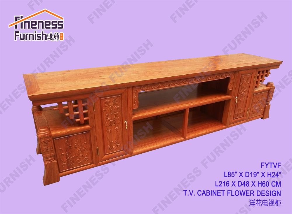 T.V. CABINET FLOWER CARVED