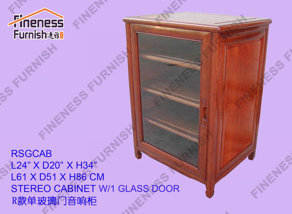 STEREO CABINET W/1 GLASS DOOR