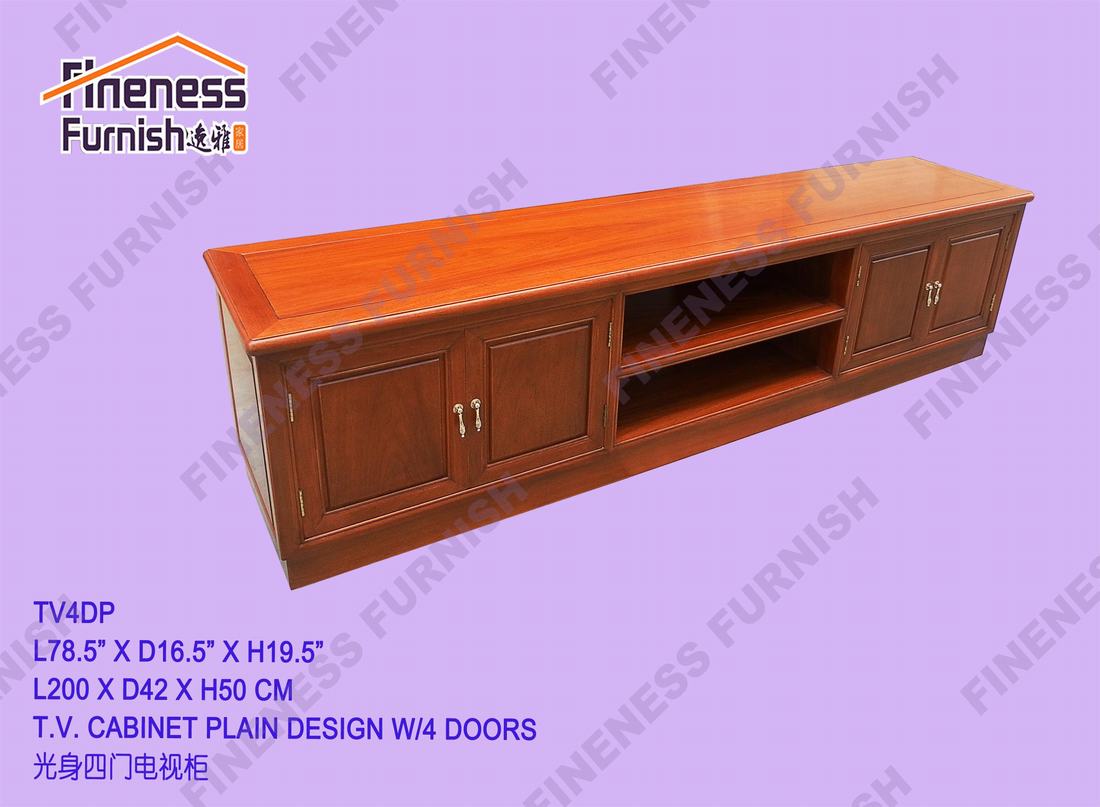 T.V. CABINET PLAIN DESIGN W/4 DOORS