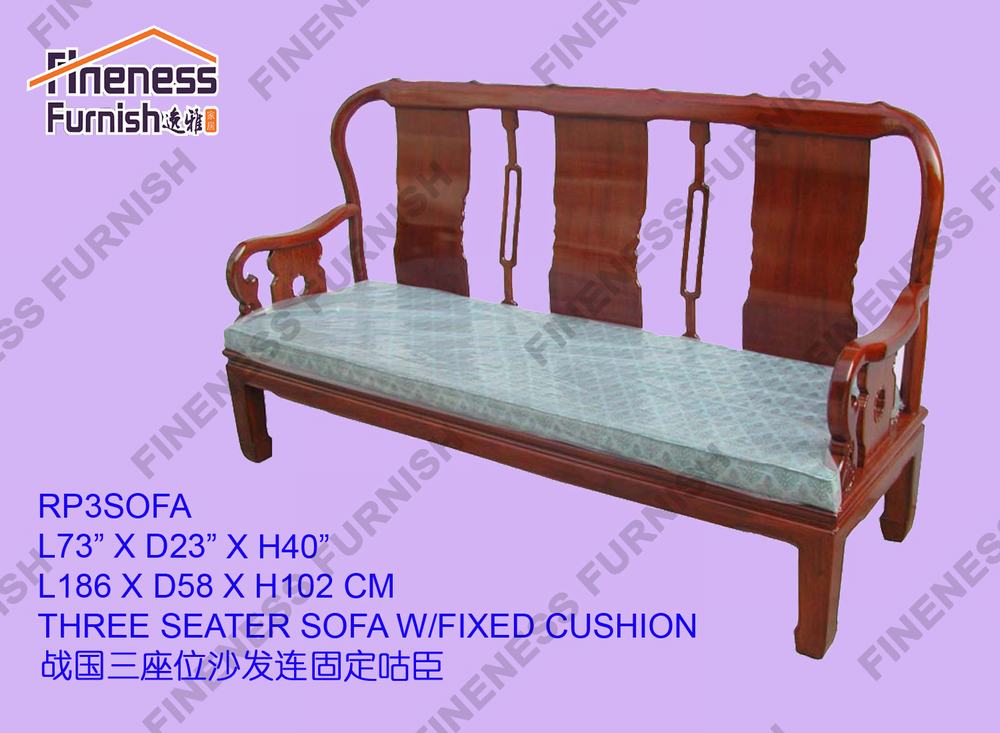 THREE SEATER SOFA W/FIXED CUSHION