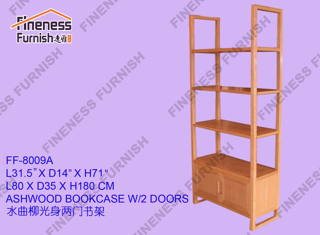 ASHWOOD BOOKCASE W/2 DOORS