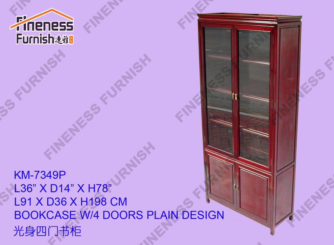 BOOKCASE W/4 DOORS PLAIN DESIGN