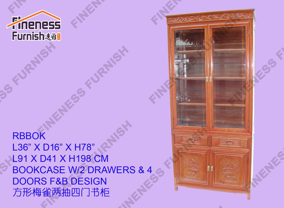 BOOKCASE W/2 DRAWERS & 4 DOORS F&B DESIGN