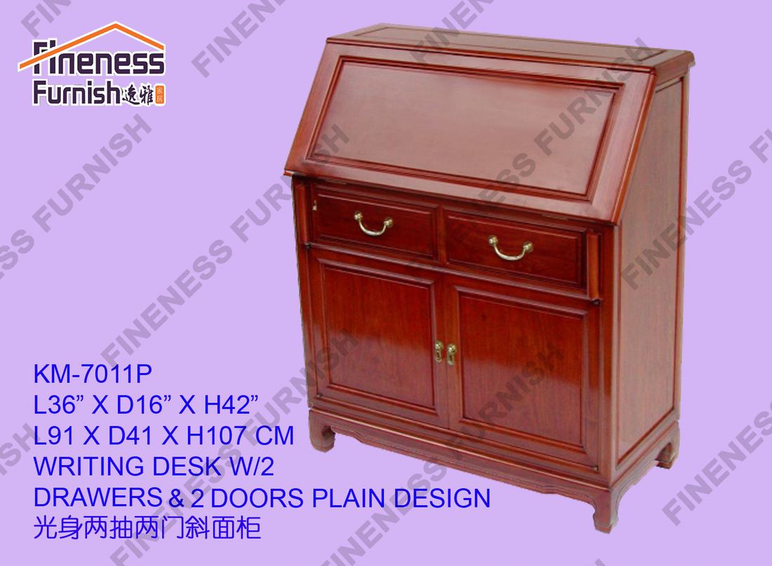WRITING DESK W/2 DRAWERS & 2 DOORS PLAIN DESIGN