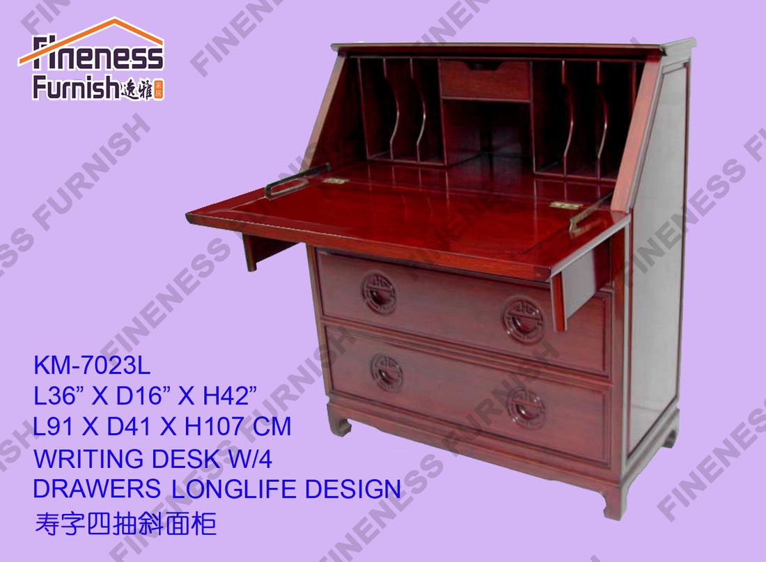WRITING DESK W/4 DRAWERS LONGLIFE DESIGN