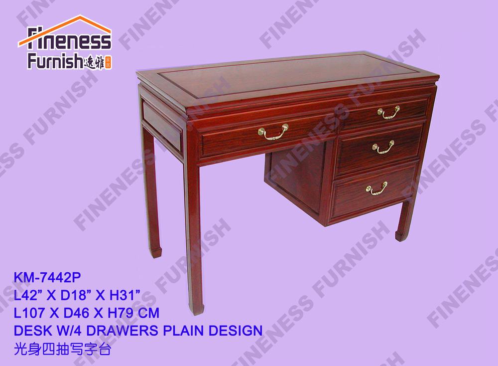 DESK W/4 DRAWERS PLAIN DESIGN