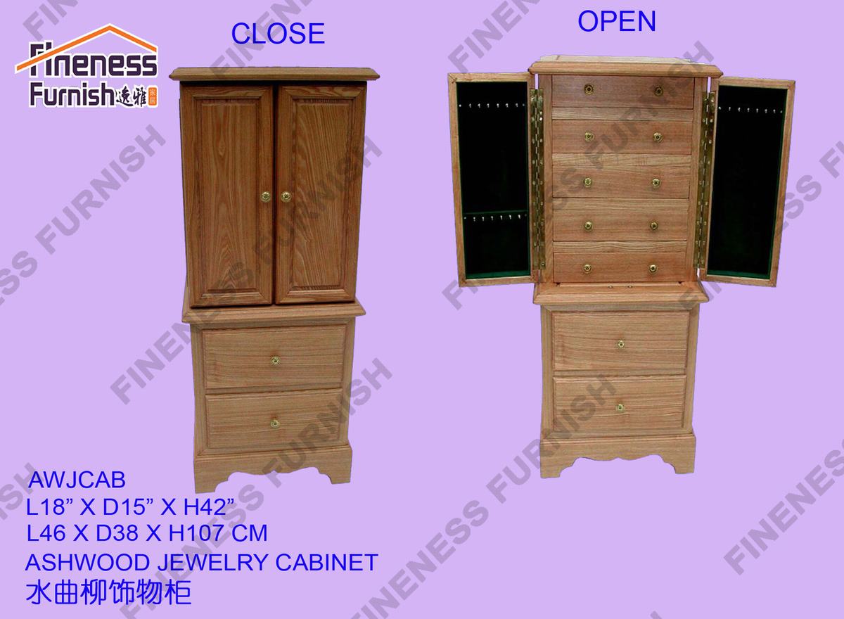 ASH WOOD JEWELRY CABINET