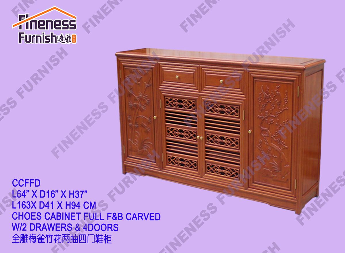 SHOES CABINET FULL F&B DESIGN W/2 DRAWERS & 4 DOORS