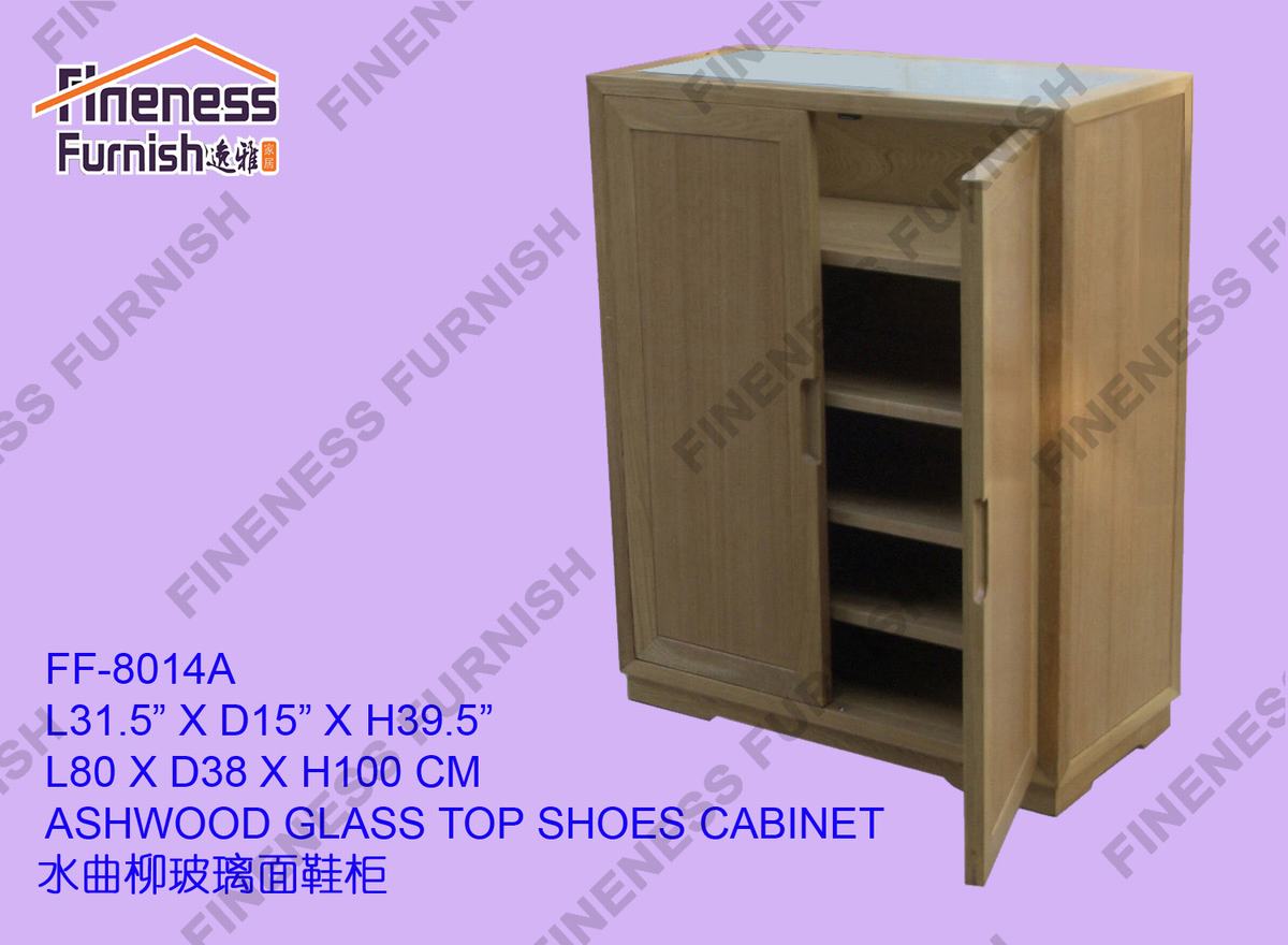 ASHWOOD GLASS TOP SHOES CABINET