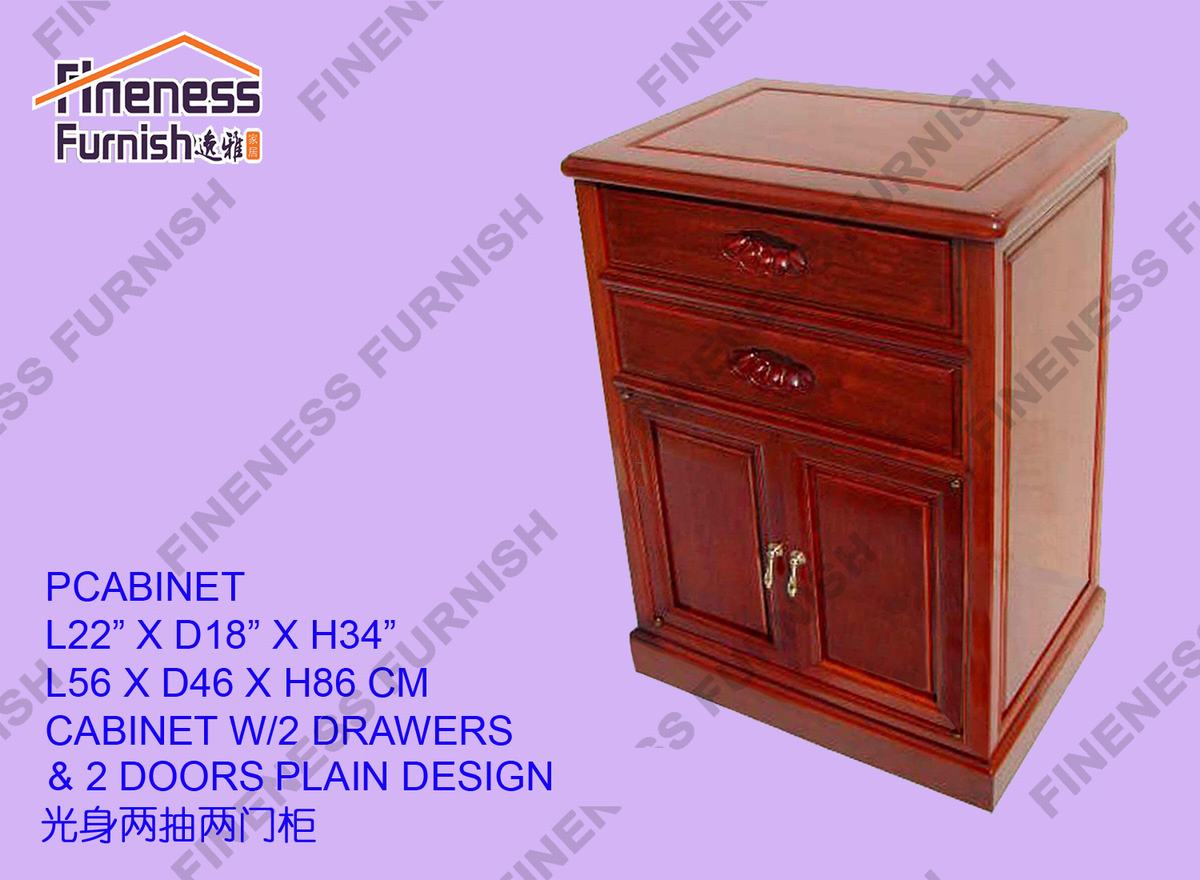 CABINET W/2 DRAWERS & 2 DOORS PLAIN DESIGN