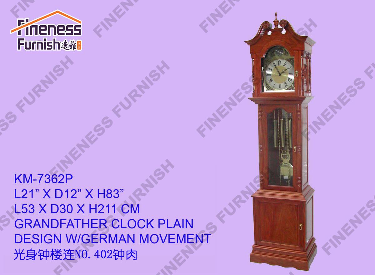 GRANDFATHER CLOCK PLAIN DESIGN W/GERMAN MOVEMENT