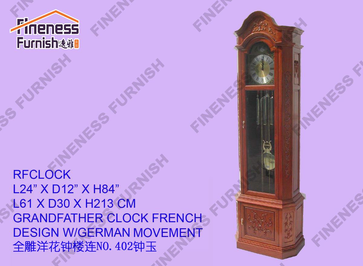 GRANDFATHER CLOCK FRENCH DESIGN W/GERMAN MOVEMENT