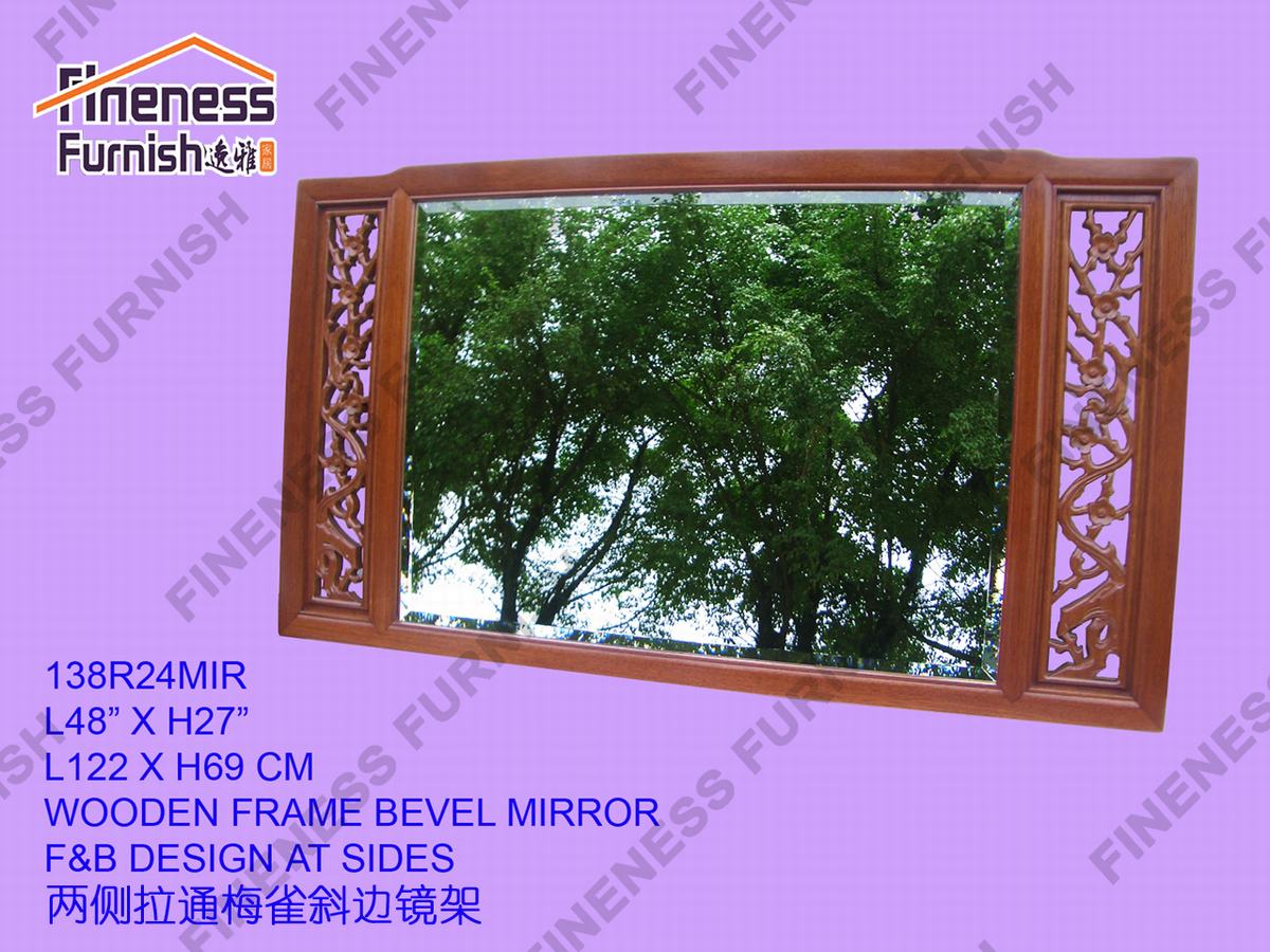 WOODEN FRAME BEVEL MIRROR F&B DESIGN AT SIDES